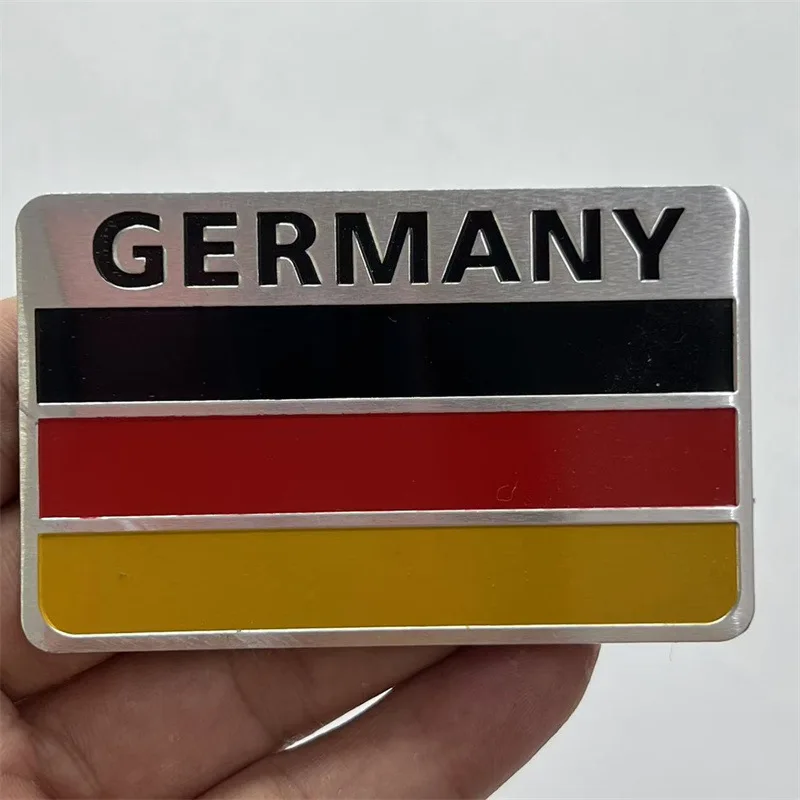 Adesivo de Carro Alemão: Emblema Metálico 3D da Bandeira da Alemanha para Grade, Para-choque, Janela, Retrovisor e Decoração da Carroceria