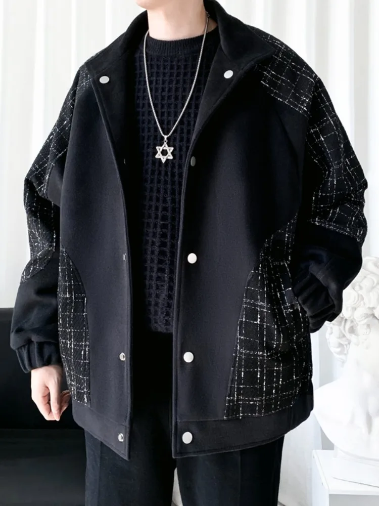 

Camere Men's Jaet Baseball Sle Outerwear Autumn Winter Large Size Men's Clothing Faionable Youth Trend