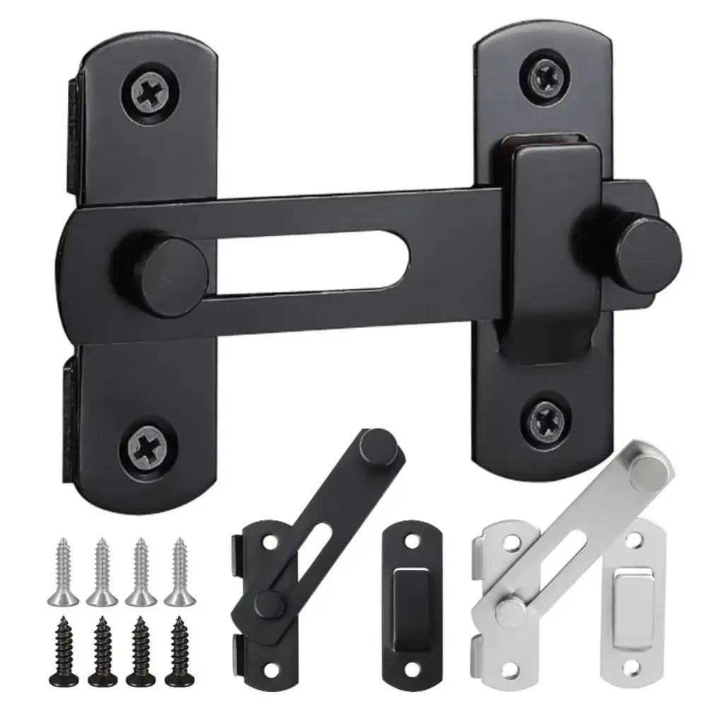 90/180 Degree Stainless Steel Toggle Latch Sliding Barn Lock Hardware Gate Latches for Window Closet Door Lock Guard Latch Bolt