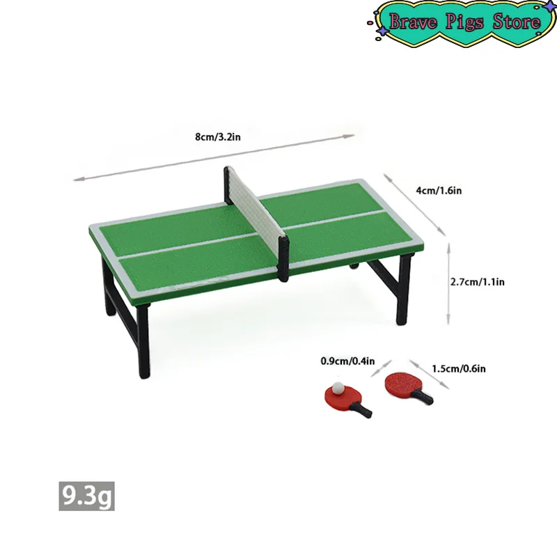 1:12 Miniature Table Tennis Racket Model Table Tennis Table Decor Accessories