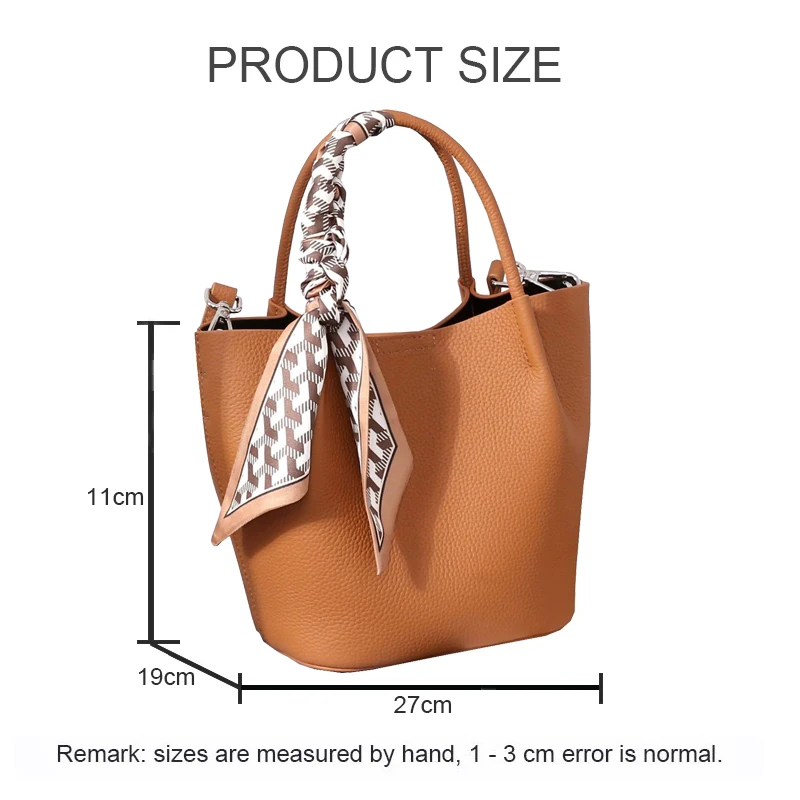 New Summer Fashion Women Tote Handbag Lady Togo borsa a secchiello in pelle bovina femminile borsa a tracolla per ragazza a tracolla di grande