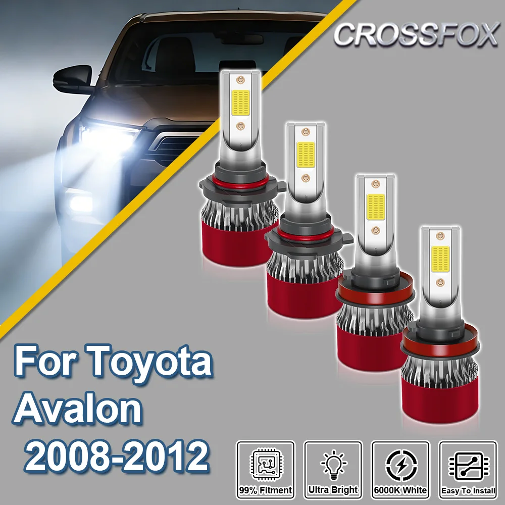 

CROSSFOX 2 шт. для Toyota Avalon 2008-2012 Turbo Canbus дальнего ближнего света автомобильные светодиодные лампы для фар ультра яркие автомобильные ампулы для фар