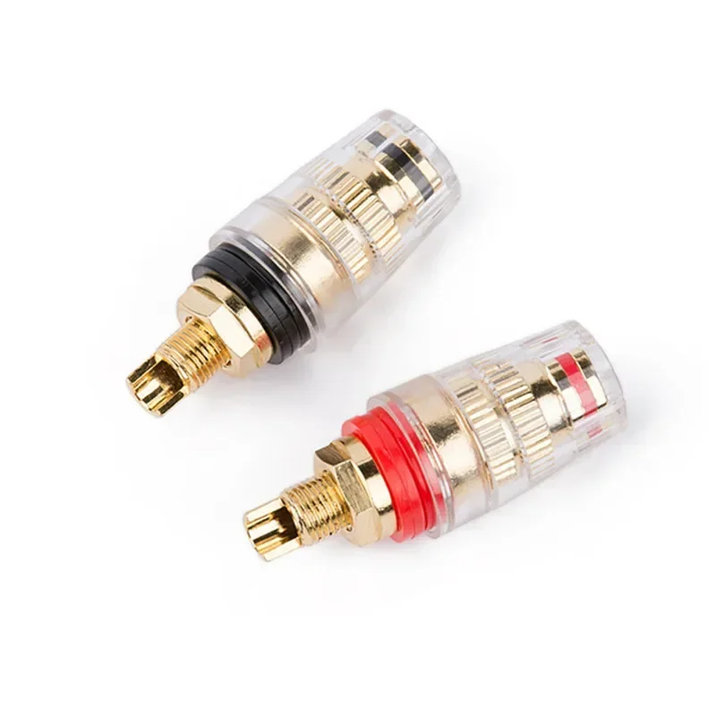 Poste de encuadernación, Conector de enchufe Banana, amplificador de Terminal de altavoz chapado en oro, Conector de Audio, electrónica de consumo,