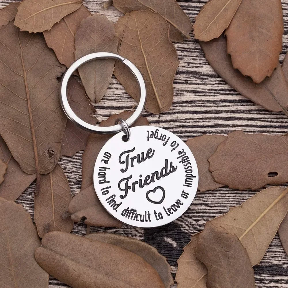 Friends Keychain Friendship Gifts for BFF Women Friends Thank You Key Ring Gifts for Men Sisters Teen Girls Boys Him Her