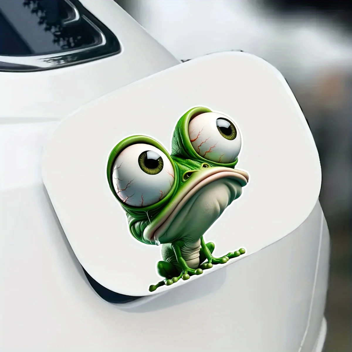 1 big-eyed frog pattern is suitable for cars, motorcycles, boat windows, laptop trucks stickers, PVC waterproof stickers