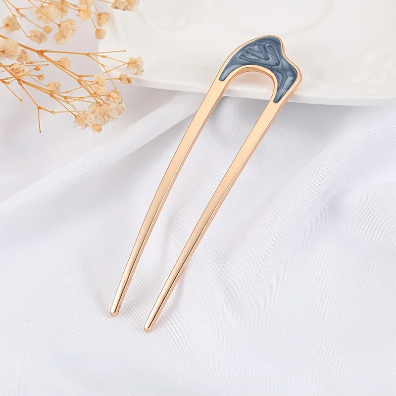 3pcs French Style U-shaped Hair Forks Vintage Hairpins Updo Bun Hair Accessories For Women Female image 6