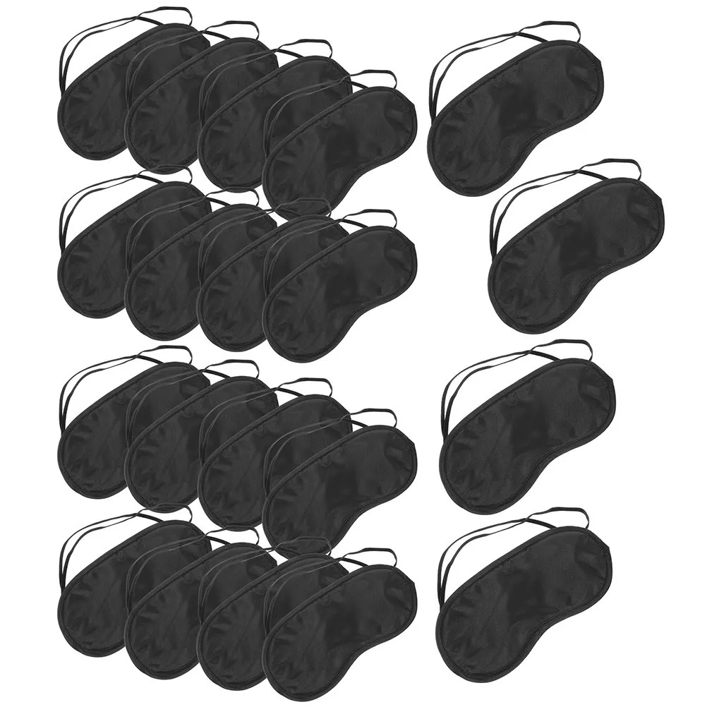 

20pcs Disposable Mask Bulk Comfortable Sleep Masks Black Eye Shades Silk Shades Cover For Travel Home Office Car