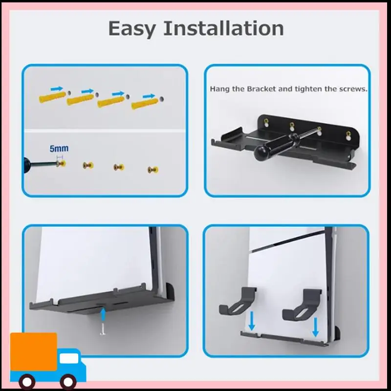 

Console Stand Storage Rack Controller Stand Headphone Stand Accessory Kit Suitable For PS5 Slim
