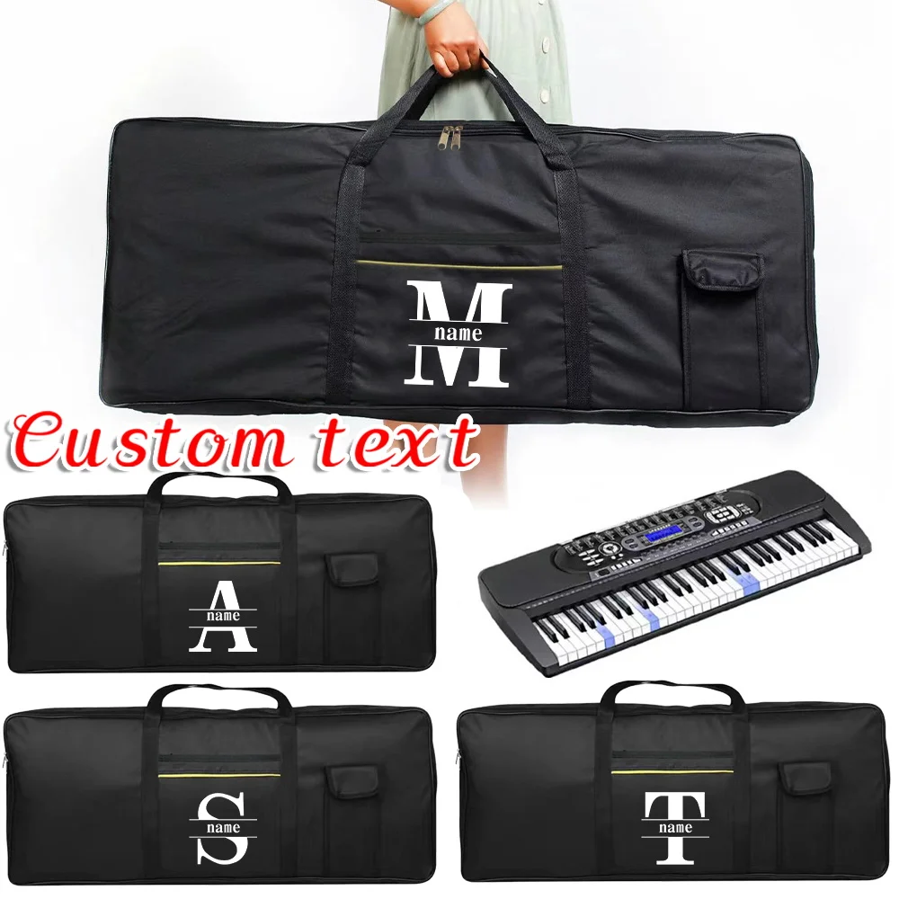 

Нейлоновая сумка для электронных органов с именем по индивидуальному заказу, 61-клавиш, прочные аксессуары для инструментов, пылезащитная упаковка для фортепиано с двойной молнией