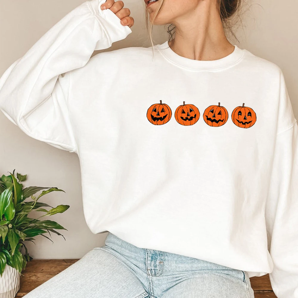 Pumpkin Sweatshirt Pumpkin Sweater Jack-o-Lantern Shirt Halloween Crewneck Sweatshirt Fall Halloween Sweater Spooky Season Top