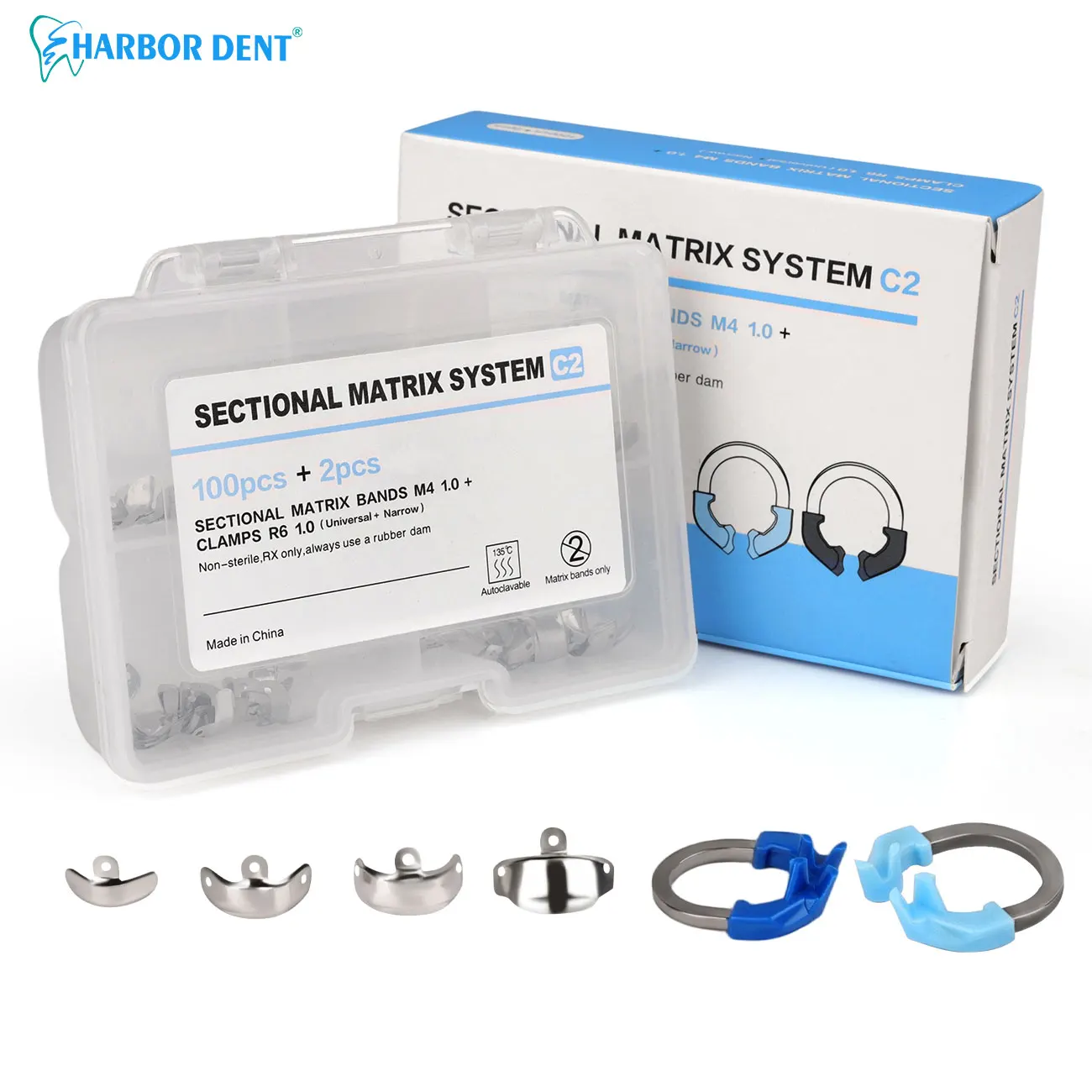 

Dental Matrix Bands Metal Matrices NiTi Clamp Ring Sectional Contoured Matrix System Nickel Titanium Clamping Ring Dental Tools