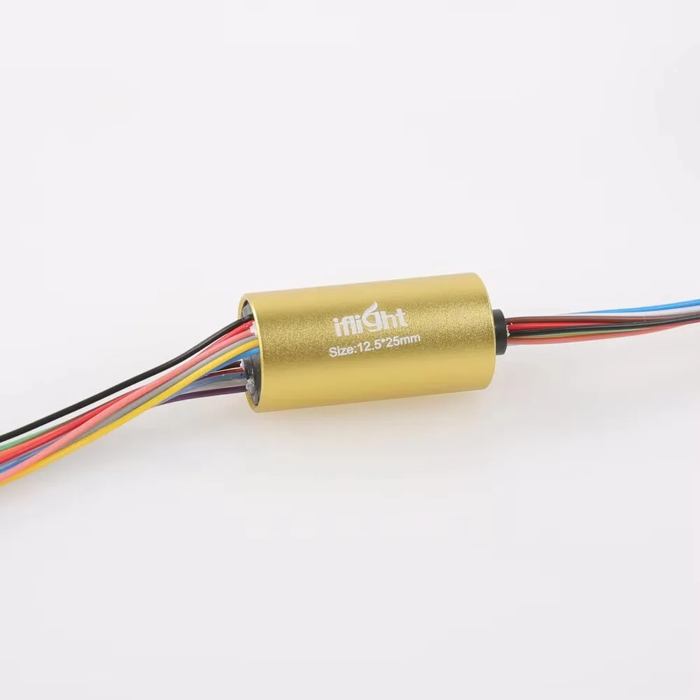 SmCpiFlight High Current Gimbal Slipring 12.5mm 12 Circuits 2A For IPower Motor Hollow Shaft Gimbal Motors