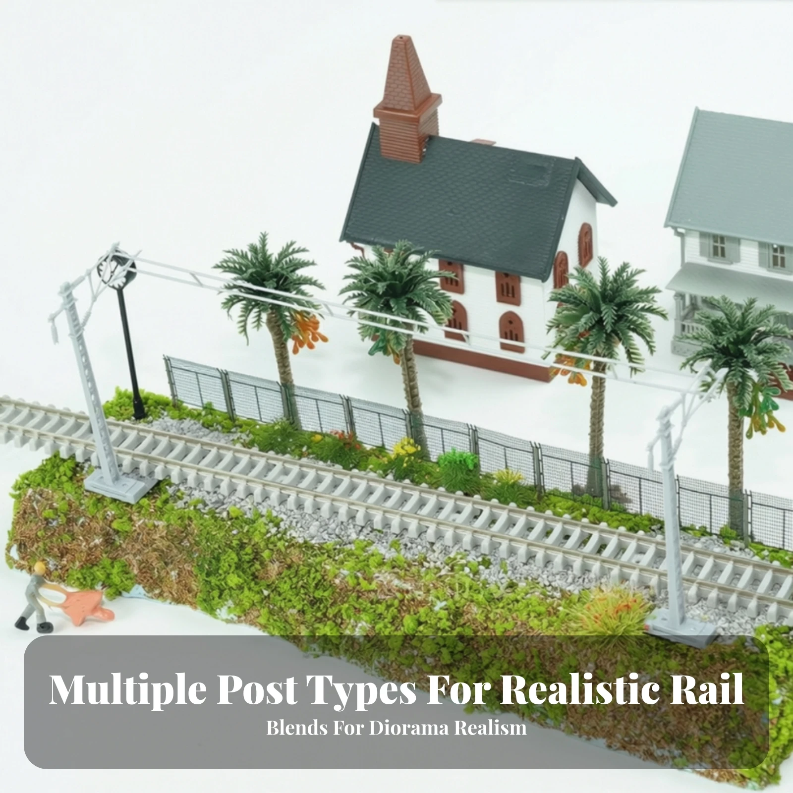 1:160 Railway Fence Realistic Model Railway Fence Unpainted Industrial for Hobbyists, Train Layouts, Dioramas