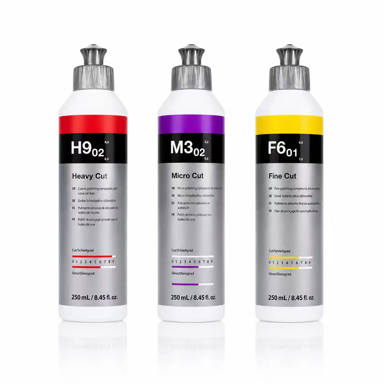 CAR  Compound Polish Combo 250ml | Heavy Fine Micro Cut | 3 Bottles
