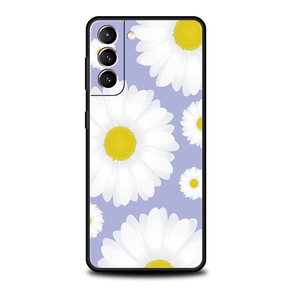 Fashion Fresh Little Daisy Flower Phone Case For Samsung Galaxy S24 S23 S22 S20 S21 FE Ultra S24 S23 S10 S10E S9 S8 Plus 5G Bags