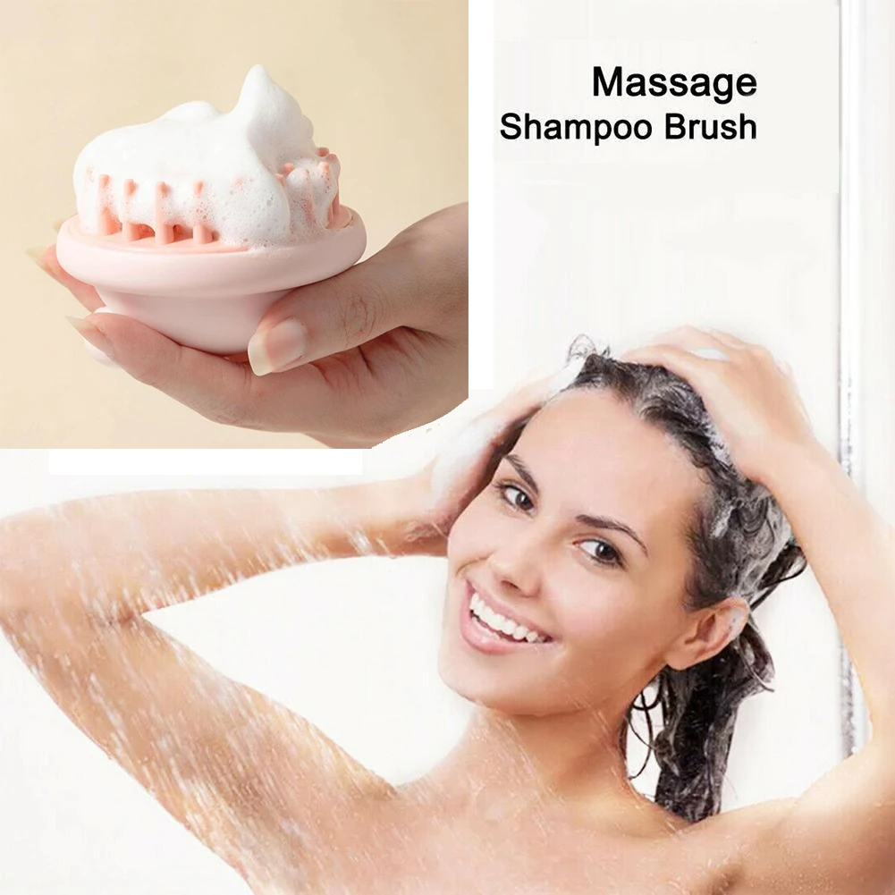 

Силиконовый шампунь, массажер для кожи головы, массажная расческа для тела, массажер для кожи головы, расческа, спа-массажная щетка двойного назначения для сухой и влажной уборки