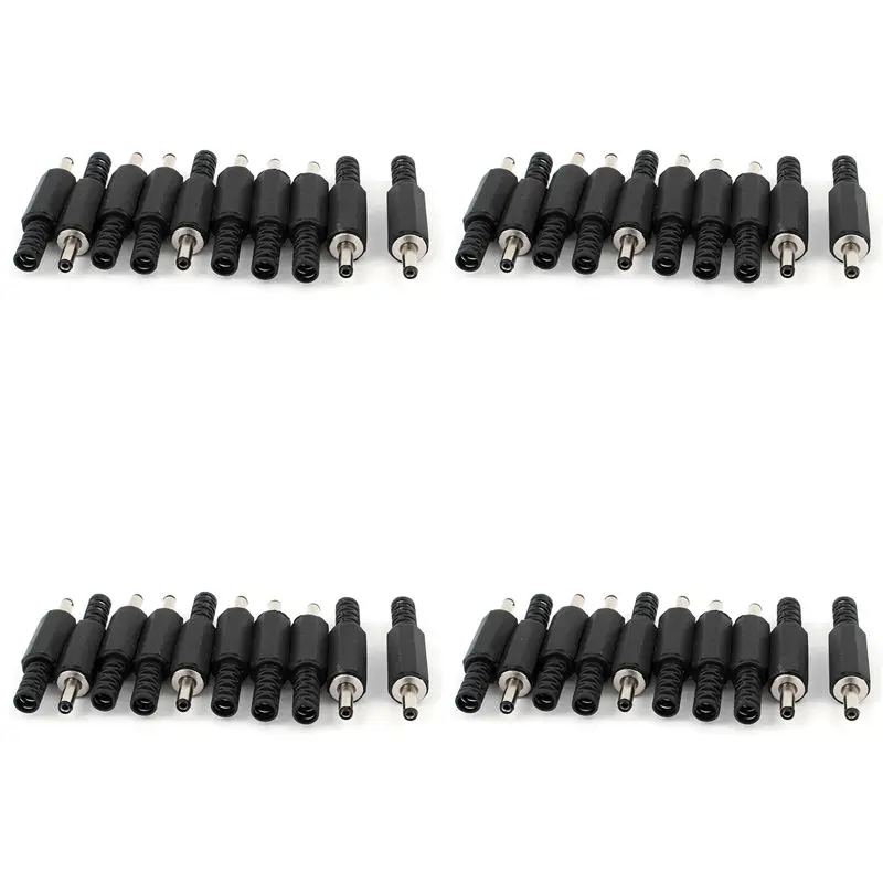 New Spare Parts 3.5Mm X 1.35Mm DC Power Male Plug Jack Connector 40Pcs