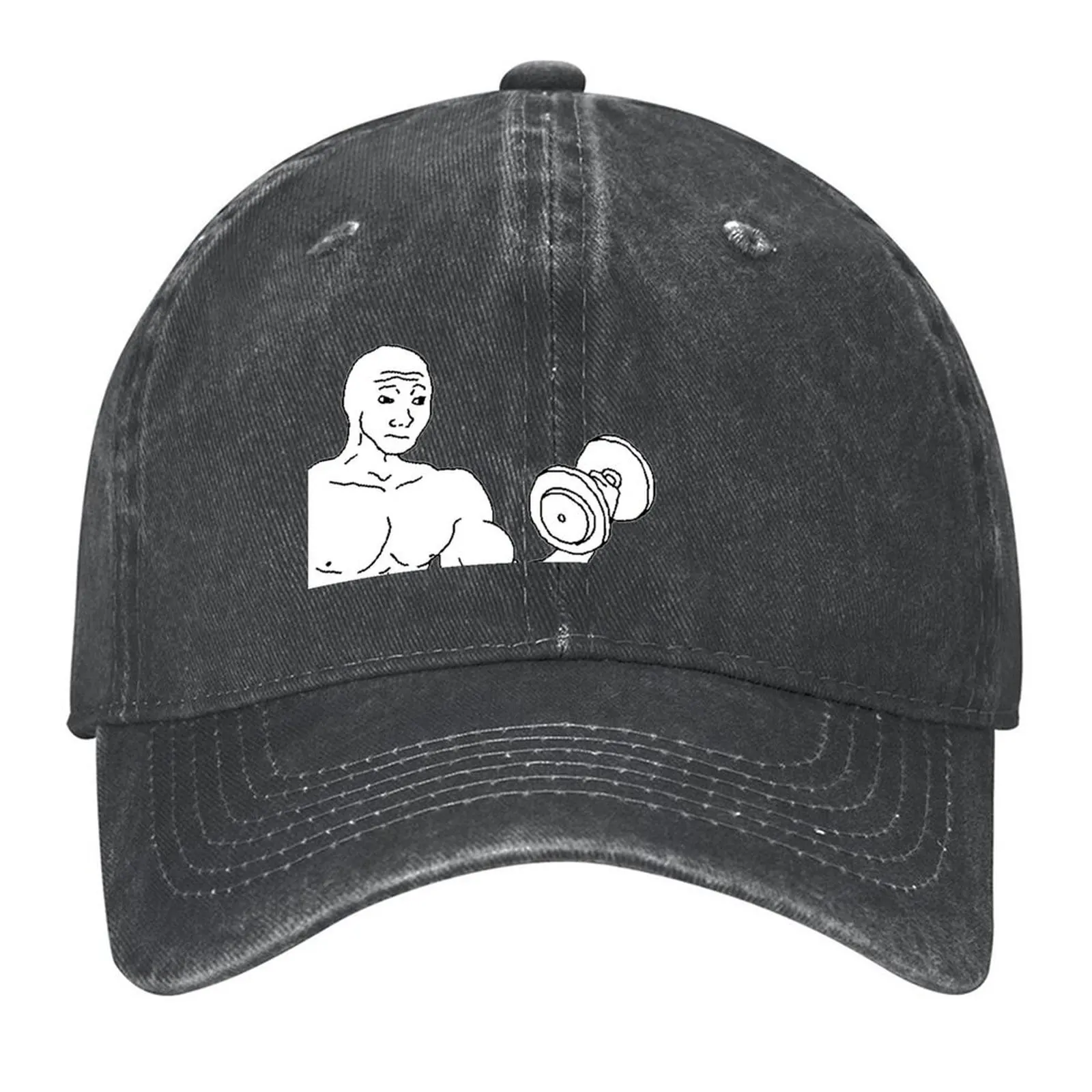 

Weight Lifting Bodybuilding Wojak Baseball Cap sun hat Hat Man For The Sun summer hat Christmas Female Men's