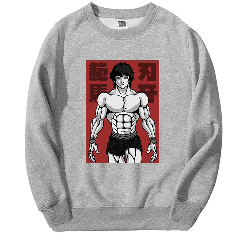 Hanma Baki Graphic Hoodies 2024 Hot Anime Baki Mens Sweatshirts Unisex Casual Loose Tracksuit Anime Harajuku Mens Anime Clothes