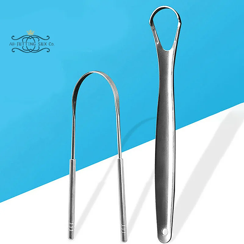 Aço inoxidável Tongue Scraper, Silver Metal Cleaner, Eco-friendly, Oral Care Fresh Tool, escova de respiração reutilizável, 3 Pcs