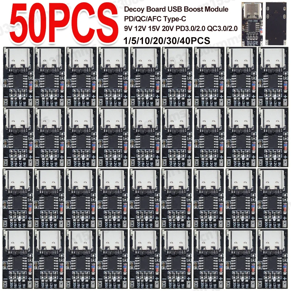 50PCS PD/QC/AFC TYPE-C Decoy Board USB Boost Module PD3.0 2.0 PPS/QC4 + FCP AFC Type-c Trigger Polling Detector Power Fast Charg