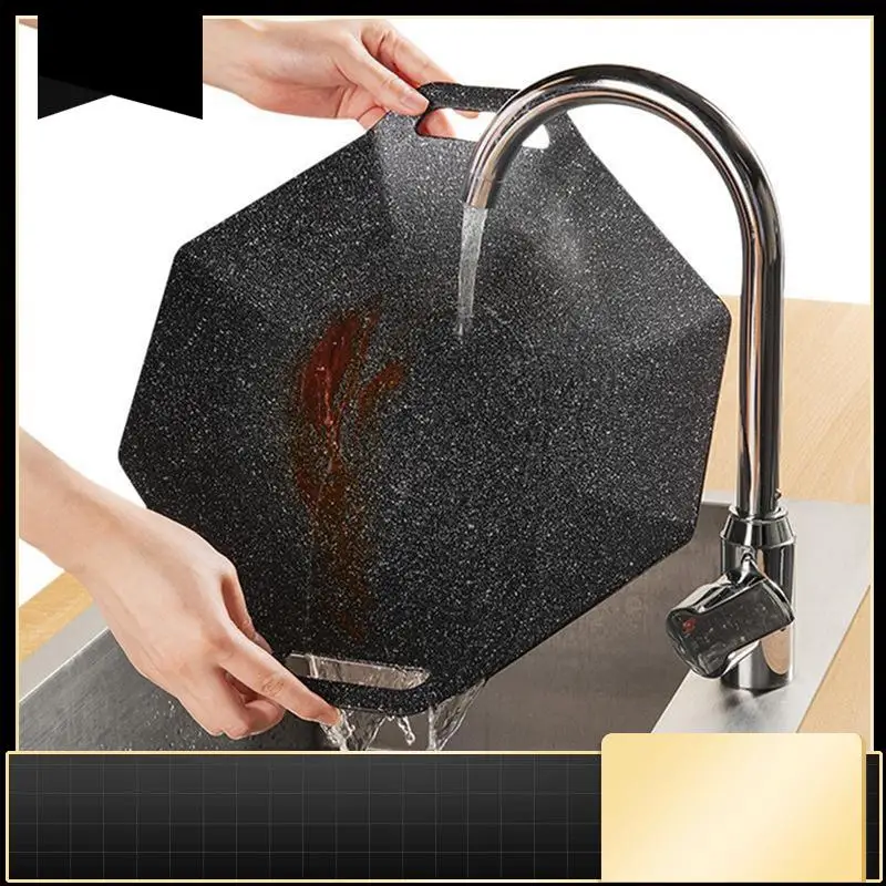 

Portable Korean BBQ Pan Plate, Stone Octagonal Non-Stick Baking Tray Korean Multifunctional Barbecue Tray-N37R