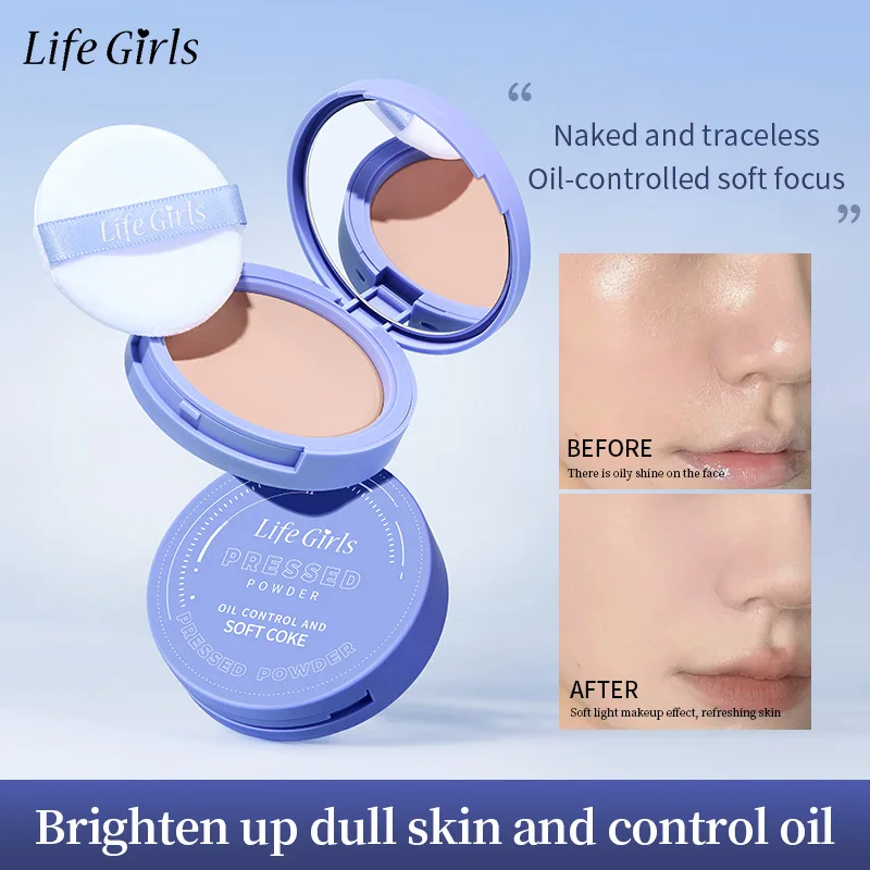 2in1 Setting Powder Cake Modifying Skin Color Concealer Brightening Natural Waterproof Sweat-proof Oil-controlled Makeup All Day