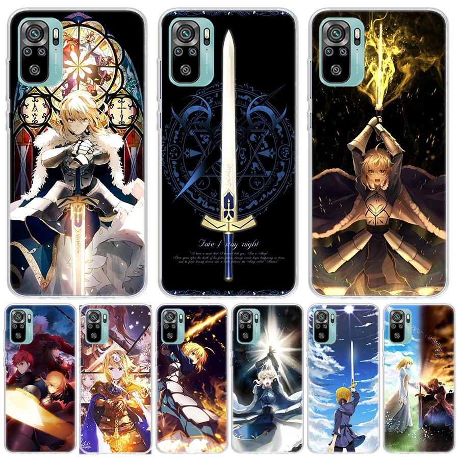 Fate Zero Stay Night Saber For Xiaomi Redmi 10 12 10A 10C 12C 9 9A 9C 9T Phone Case 8 8A 7 7A 6 6A S2 K20 K30 K40 Pro Cover Coqu