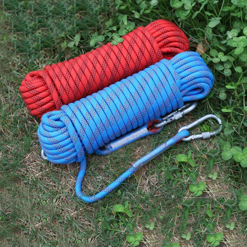 15/20/30m Rock Static Rope Outdoor Climbing Rope for Fire Rescue Safety Escape Car Rescue Mountaineering Survival Tools