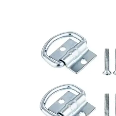Recessed D Ring Anchor Kit 8pcs for Truck Trailer RV Van Floor Mount Cargo Tie Down Galvanized Iron Silver Finish