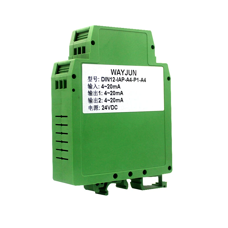 

One in Two Out Analog Signal Isolation Transmitter 4-20mA Current Distributor 0-10V Converter DIN12