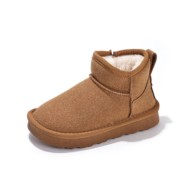 أطفال أحذية الثلوج الكورية نمط لينة أسفل الأطفال الأحذية الحرارية مع الفراء الدافئ 2025 الشتاء الفتيان الفتيات أحذية كاجوال أفخم العصرية #5