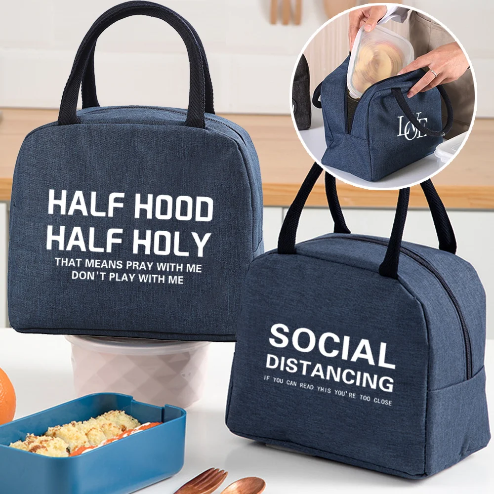 

Insulated Canvas Bento Office Business Insulated Lunch Box Bag Men Women Large Capacity Outdoor Travel Picnic Bag