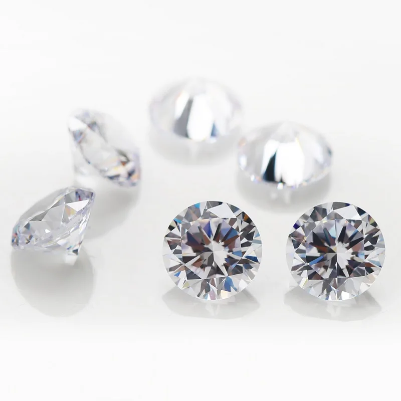 500pcs 5A Round White Cubic Zirconia Stone Loose CZ Synthetic Gemstone For Jewelry Making (Size 0.7mm-7.25mm)