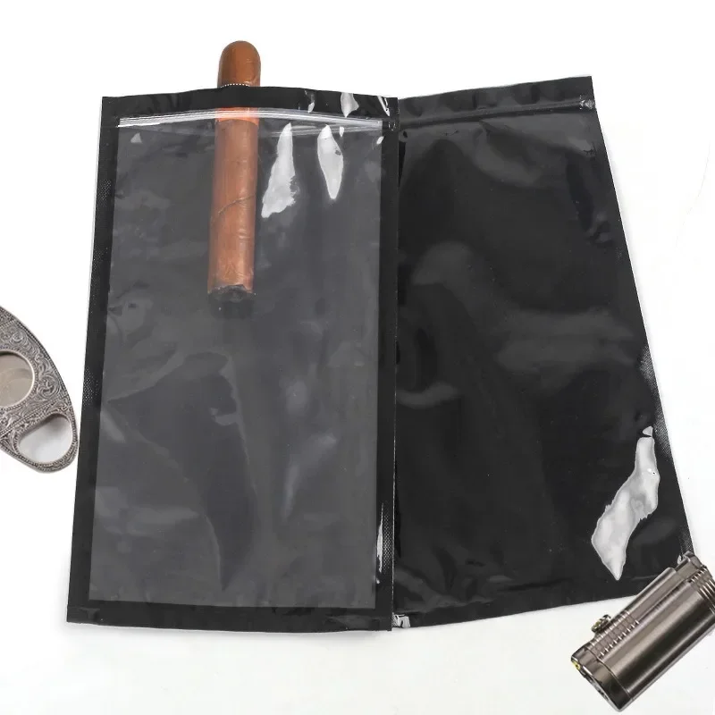 

1pcs Cigar Portable Bag Transparent Sealed Moisturizing Storage Bag Cigar Supplies Outdoor Moisturizing Bag