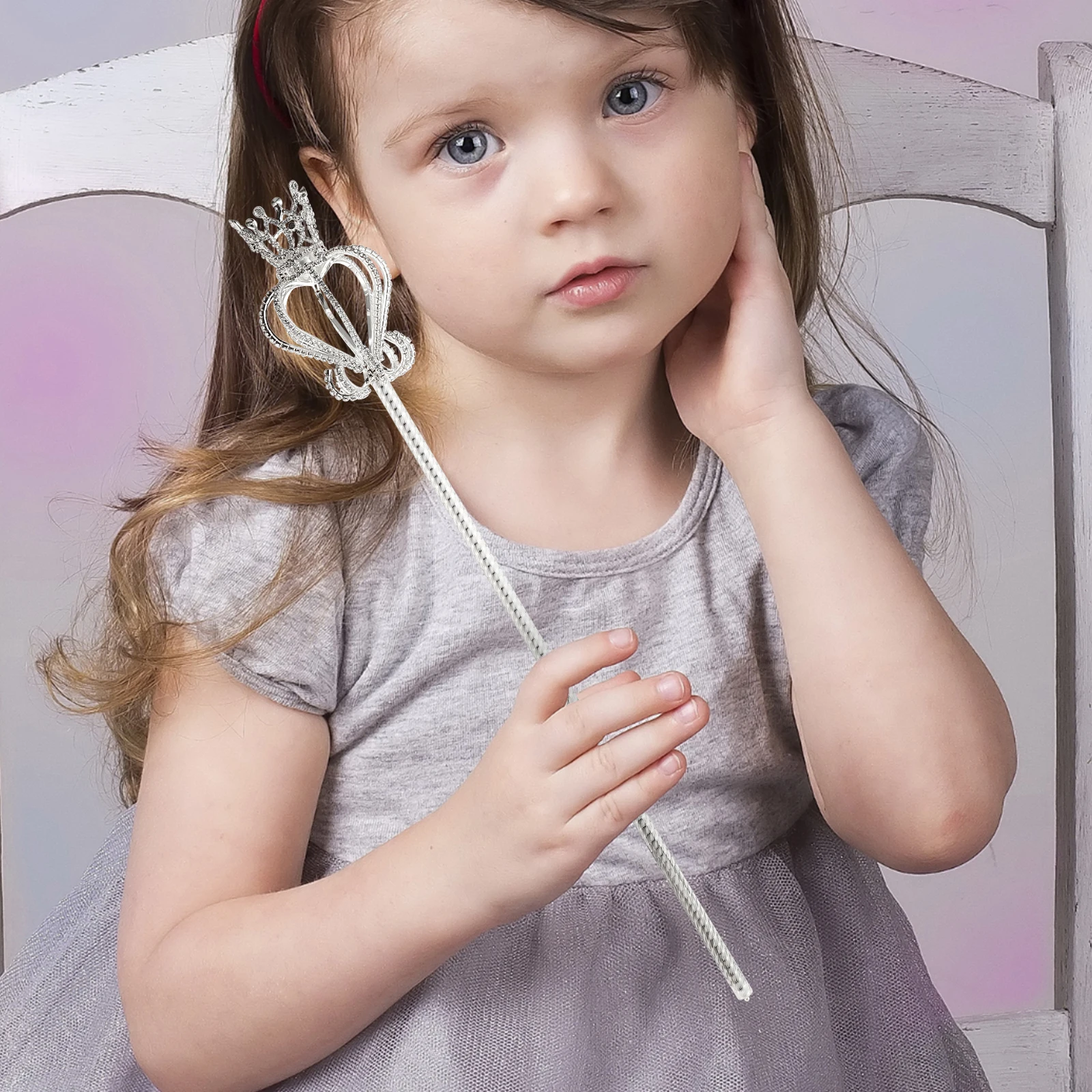 

Fairy Stick Beautiful Toys King Queen Wand Steel Pharaoh Decorative Stick Scepters Stage Party Accessories