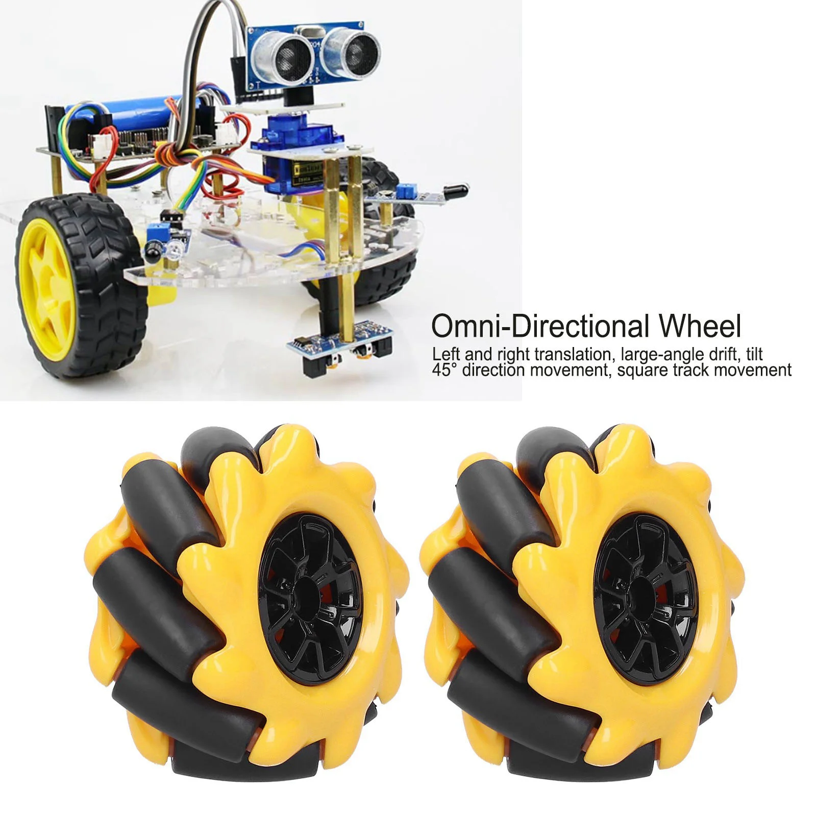 Mecanum Wheel Smart Robot Ricambi auto Accessori Componenti omnidirezionali Ruota robot da 48 mm Accessori per auto robot intelligenti