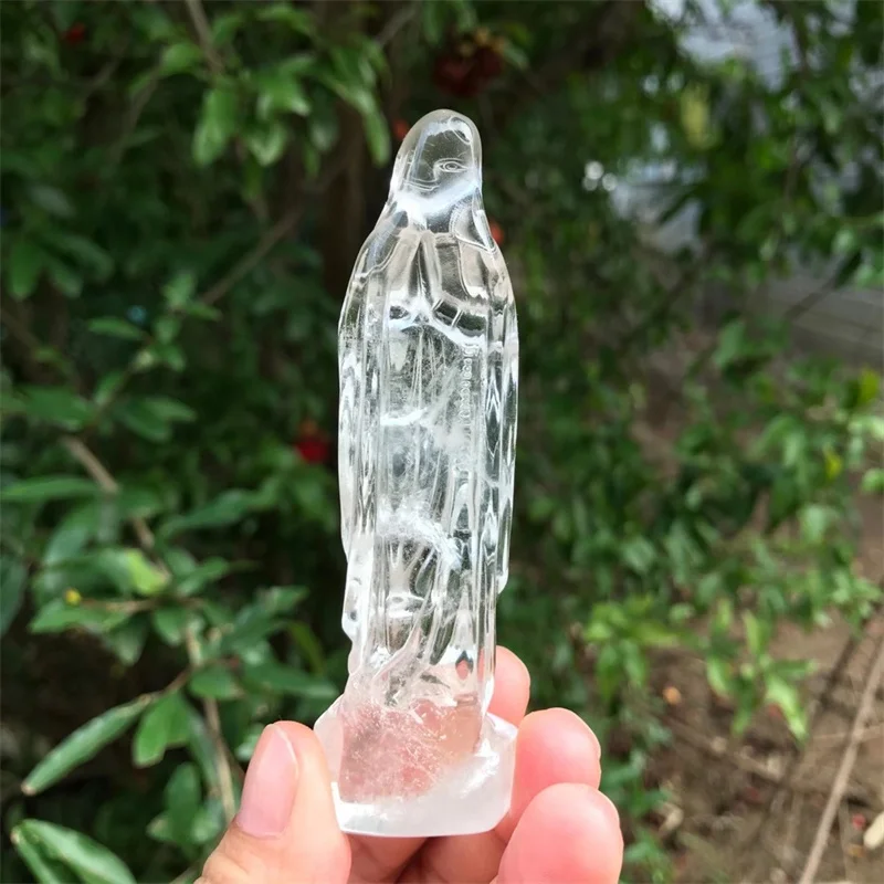 9.5cm Natural And Mineral Stones Crystal Clear Quartz Madonna Witchcraft Home Decoration Accessories Room Decor