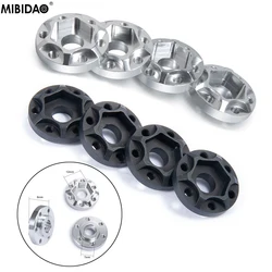 MIBIDAO 2Pcs Aluminum Alloy 12mm Wheel Hex Hub 8mm Thick Extended Adapter For 1/10 Axial SCX10 90046 D90 TRX4 RC Crawler Car