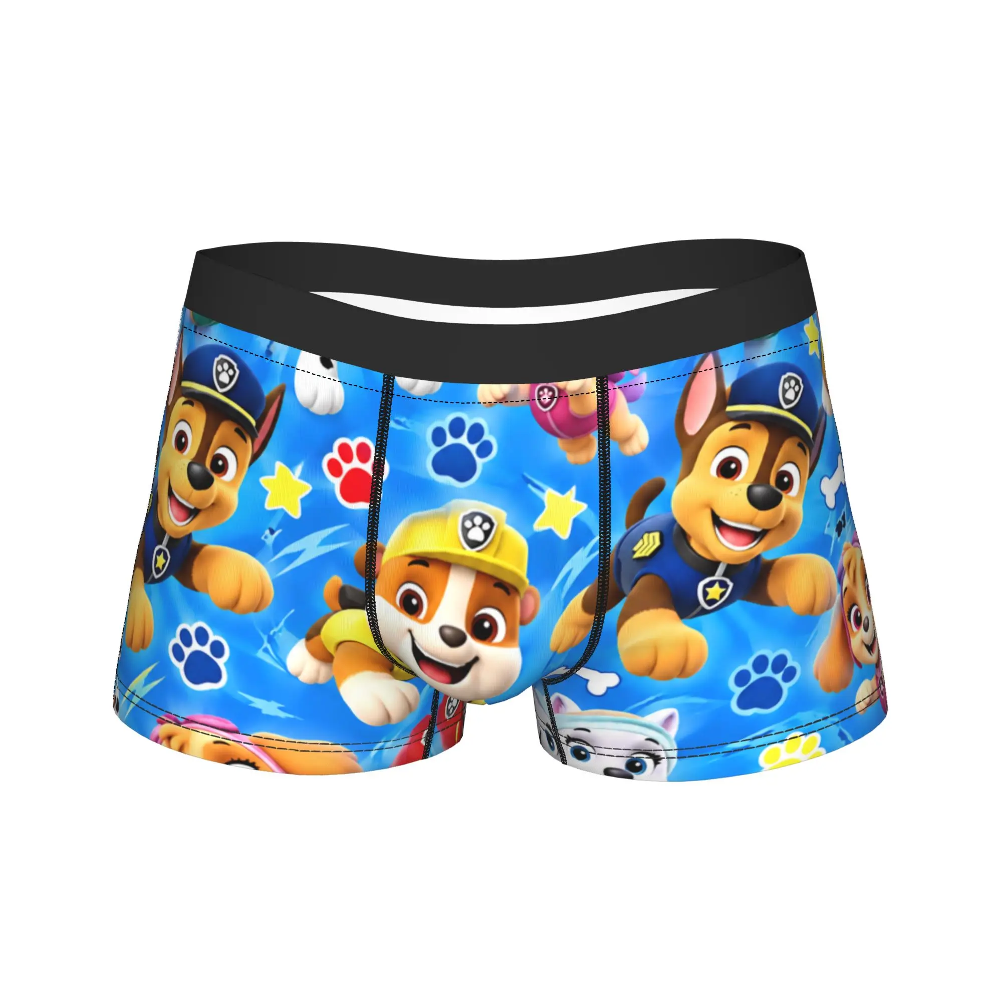 Paw Dogs Bone Star Puppy Character Art Boxer Brief  Underwear Hot Sale Male Breathable Trunk Print Oversize Panties