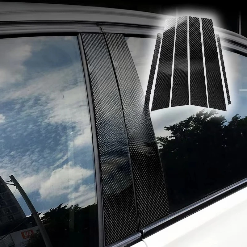 

For BMW 3 Series F30 Carbon Fiber Car Exterior Accessories Door and Window Column B Column Frame Strip Sticker