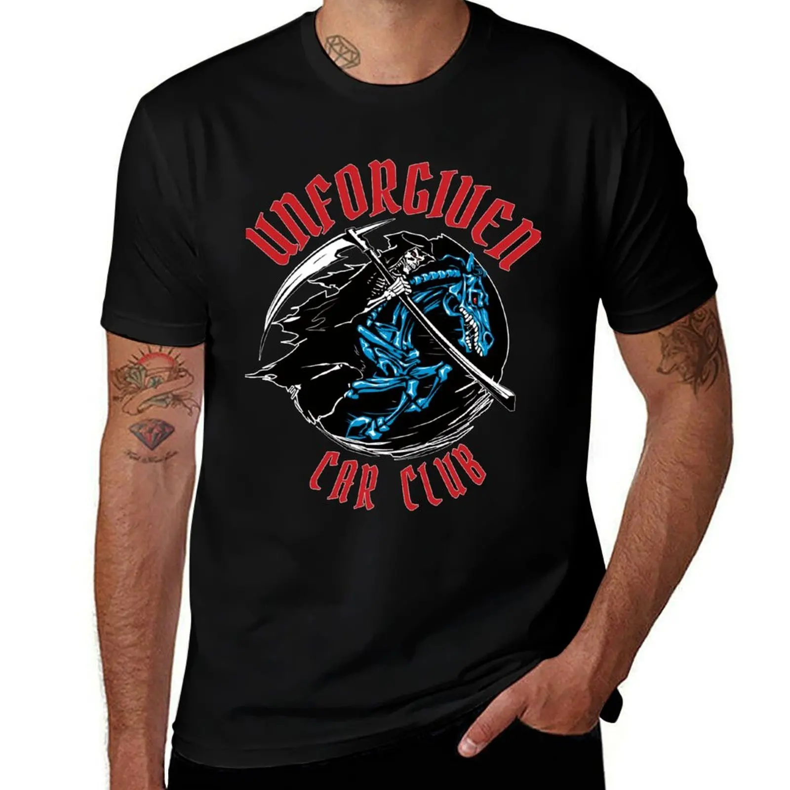 Unforgiven Car Club Logo T-Shirt Sporty Breathable Short Sleeve T-Shirt