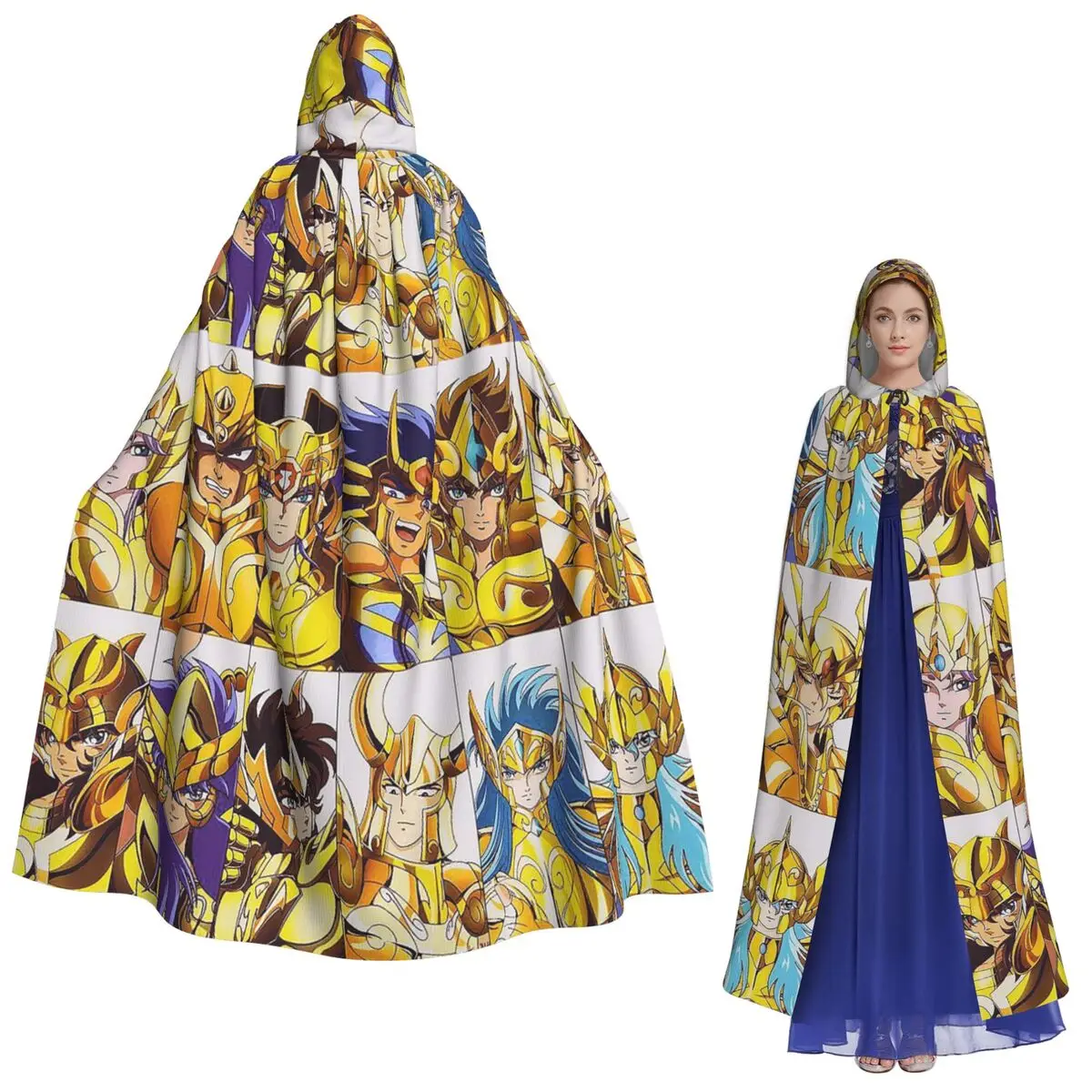 

Рыцари Зодиака, длинный плащ с капюшоном, ведьма, средневековый костюм, накидка для косплея, Хэллоуин, вечеринка, для взрослых, унисекс