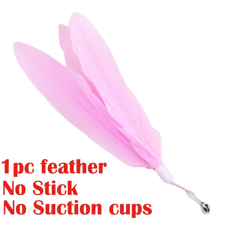 Interaktive Katze Spielzeug Handfree Katze Stick Kätzchen Spielen Teaser Zauberstab Spielzeug Saugnapf Feder Zauberstab Heimtierbedarf Simulation Feder