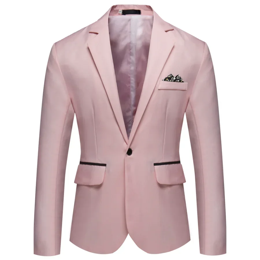 2024 chaqueta Formal de oficina para Hombre, trajes, moda sólida, vestido de boda, traje, chaqueta, abrigo, chaqueta informal de gran tamaño para