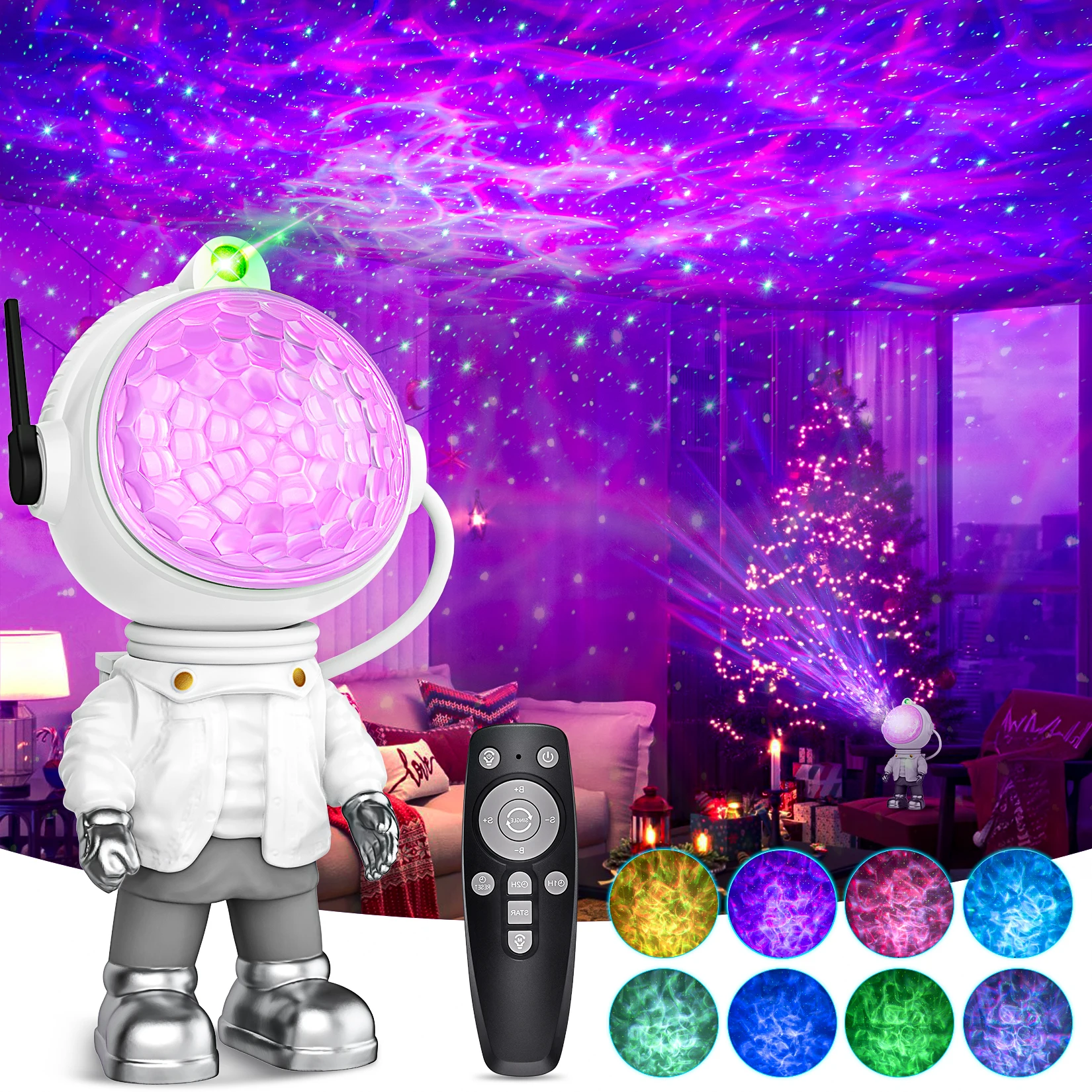 LED Star Projector Night Light Astronaut Galaxy Star Projectors Night Lamp Bedroom Decorative Night Lights For Children Gifts