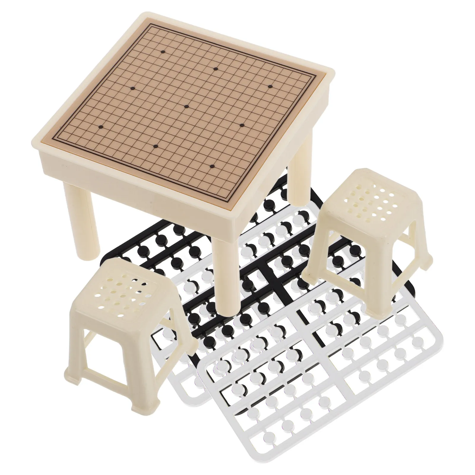 

1Set Miniature Chess Table Set Flying Chess Gobang Strategy Game for Children Family Play Exquisite Desk Ornament Dollhouse