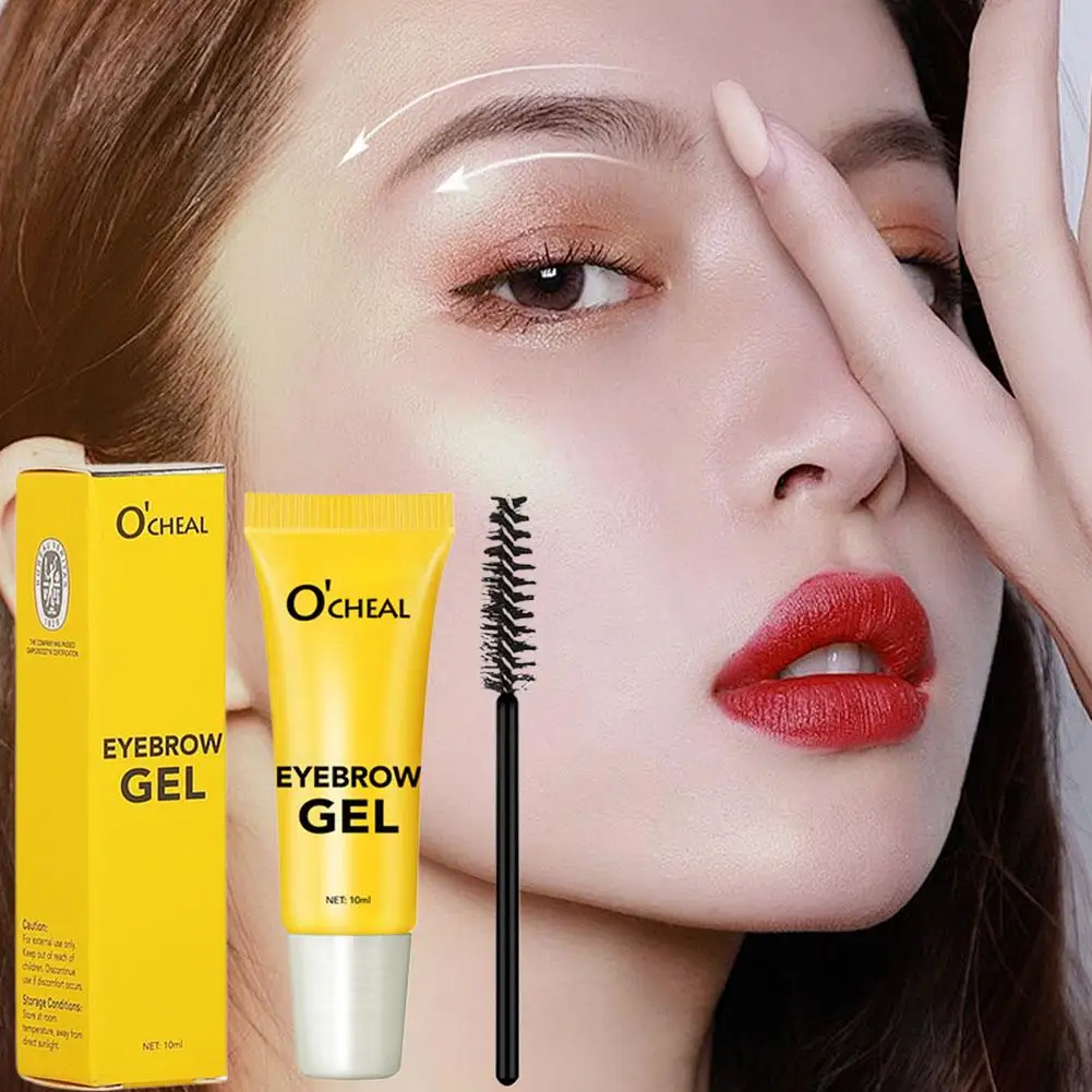 Mascara coiffant pour sourcils transparent, gel façonnant les sourcils clair à réglage fort, colle à sourcils imperméable et anti-taches pour un aspect naturel