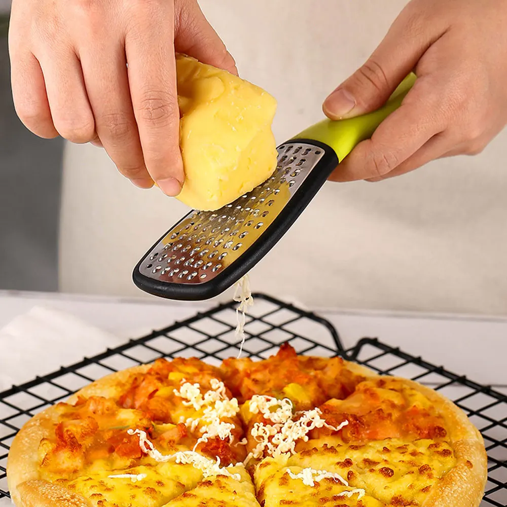 

1pc Long Handle Vegetables Grater Manual Practical Slicer Multifunctional Kitchen Home Tools Stainless Steel Cheese Grater