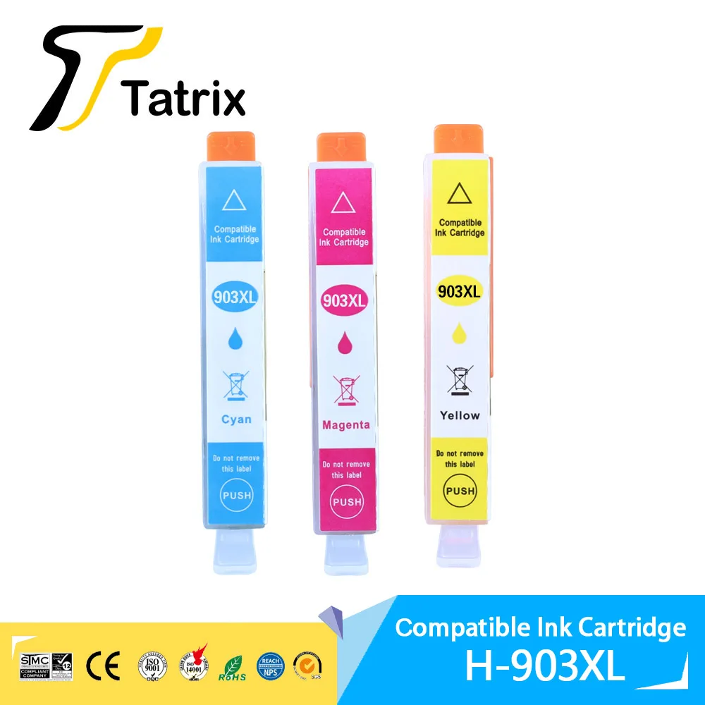 Imagem -06 - Tatrix-cartucho de Tinta da Impressora Compatível a Cores Premium para hp Officejet Pro 903 903xl 907 907xl 6950 6960 6970